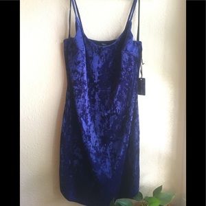 Crush velvet mini dress